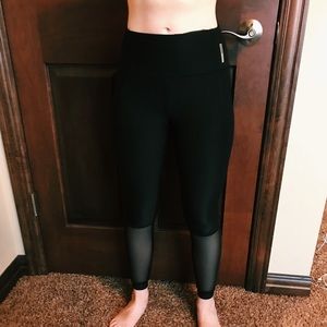 black RBX leggings with mesh design